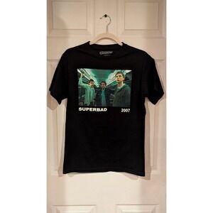 Superbad Movie Poster T Shirt Black 2007 Comedy Film Tee Size S